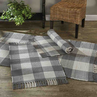 Wicklow Check Rag Rug 3' x 5' - Dove Set of 2 Park Designs