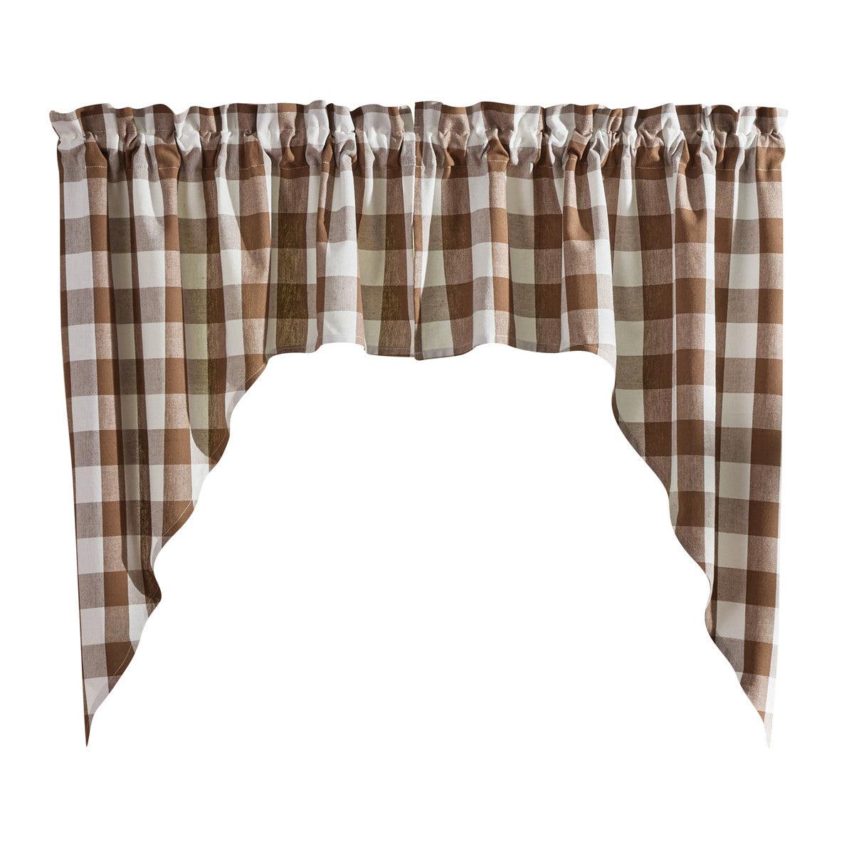 Wicklow Check Brown & Cream Swags - 72x36 Park Designs - The Fox Decor