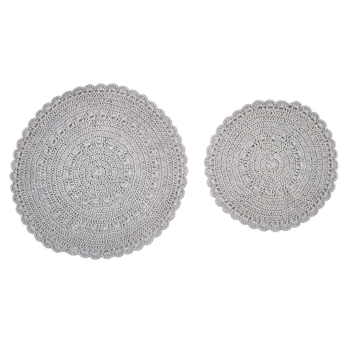 Lace Accent Mats - Mist Set of 2 Park Designs - The Fox Decor