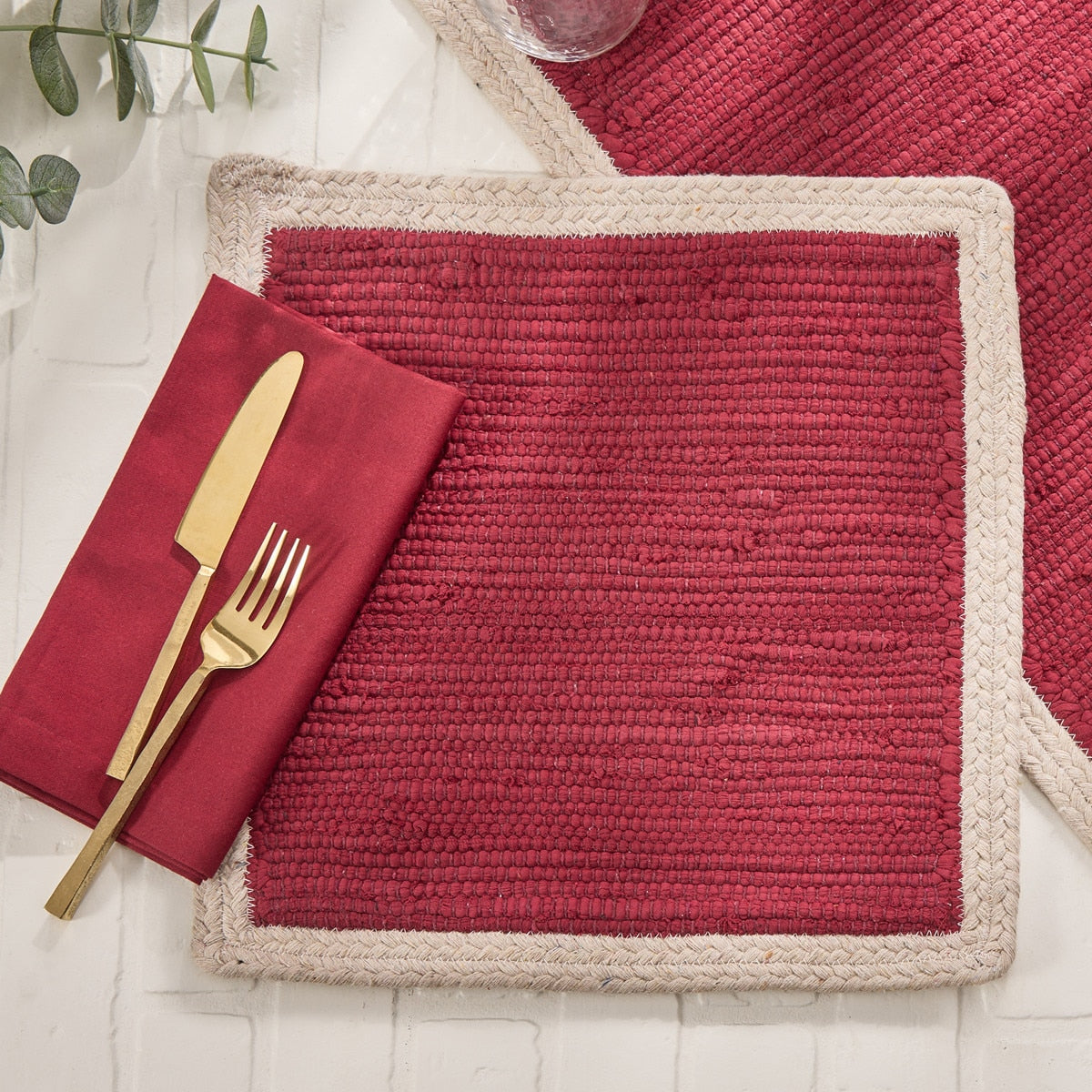 Dune Merlot Placemats - Square Set of 12Park Designs