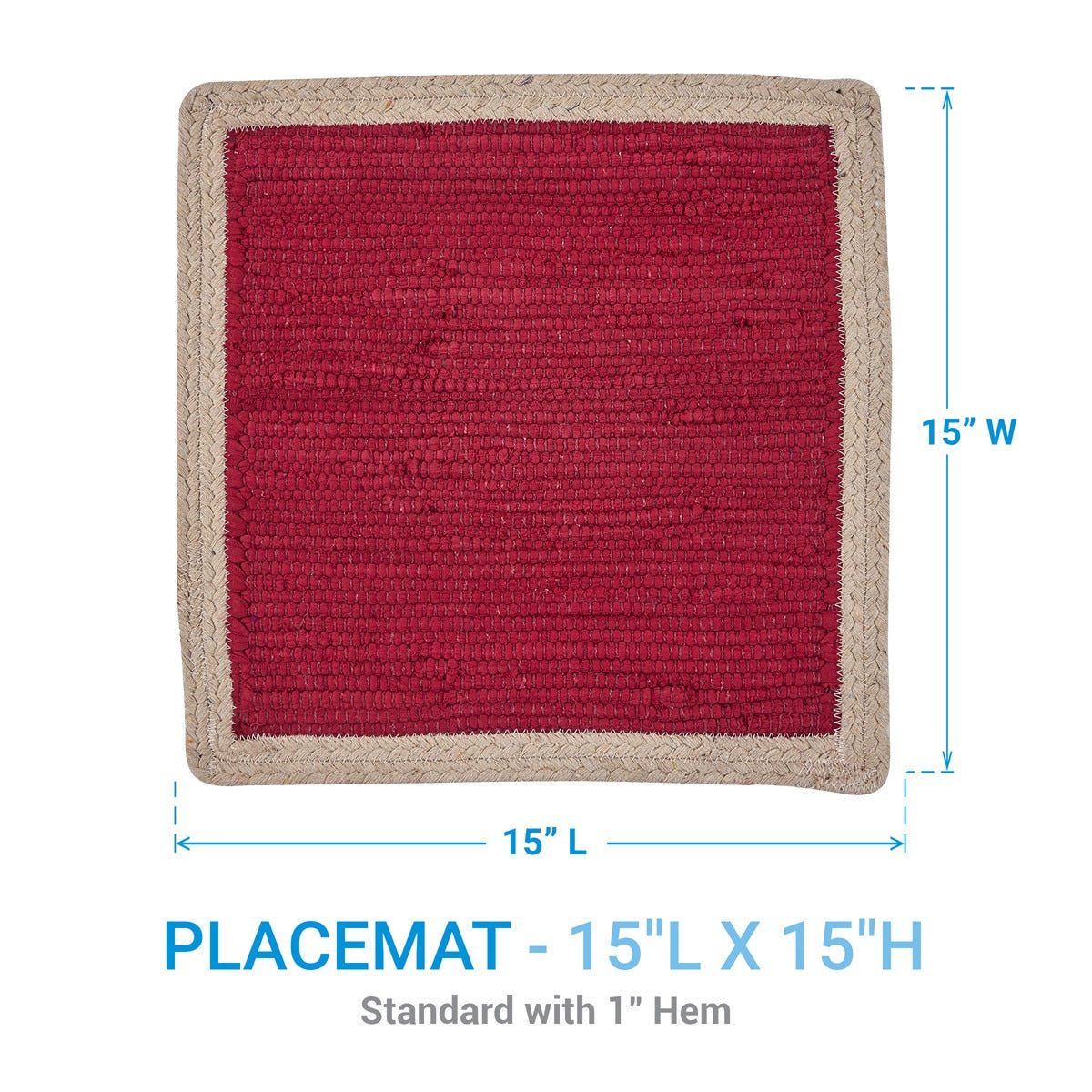 Dune Merlot Placemats - Square Set of 12Park Designs