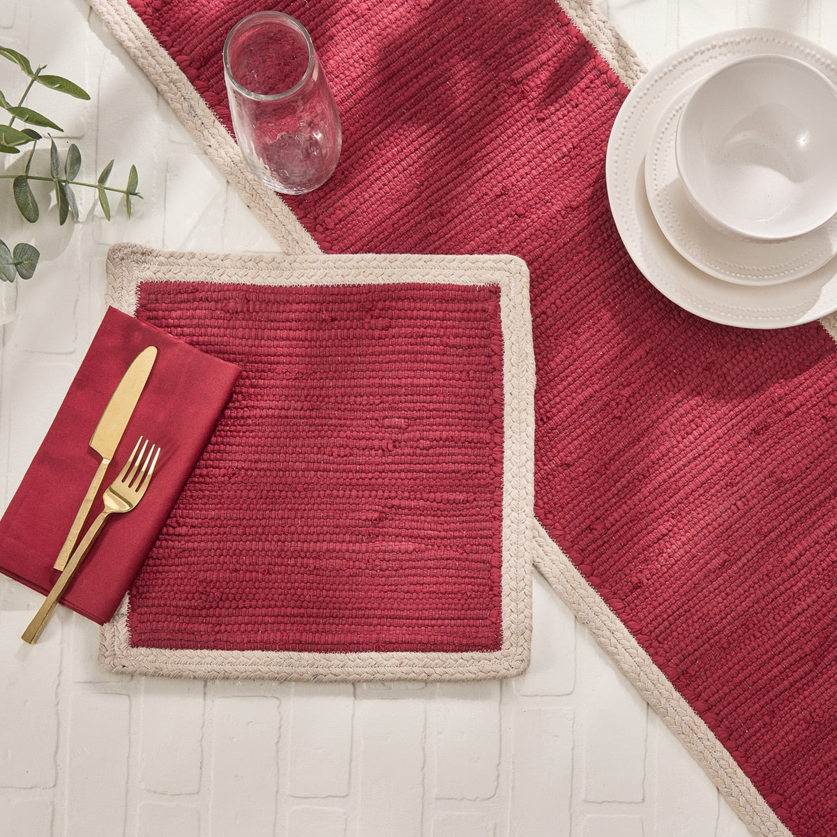 Dune Merlot Placemats - Square Set of 12Park Designs