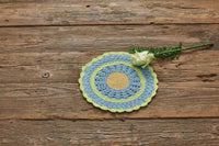 Flora Round Crochet Accent Mat 8