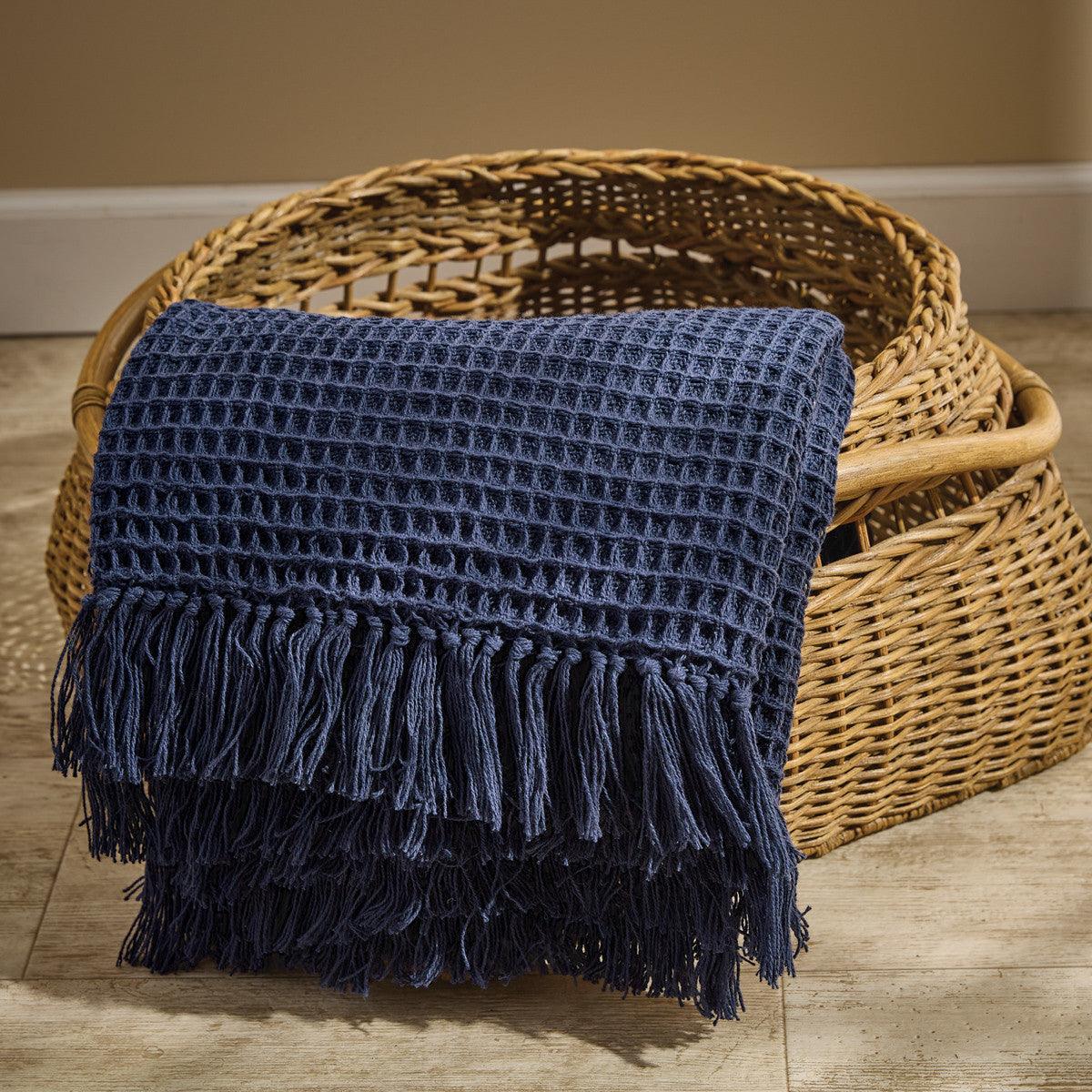 Ellery Throw - Navy Set of 2 Park Designs - The Fox Decor