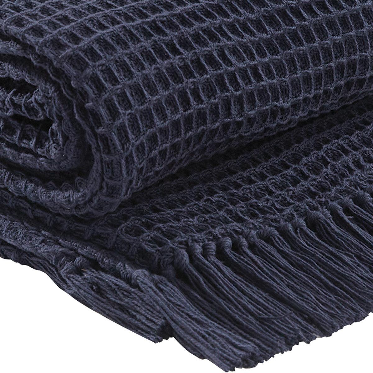 Ellery Throw - Navy Set of 2 Park Designs - The Fox Decor