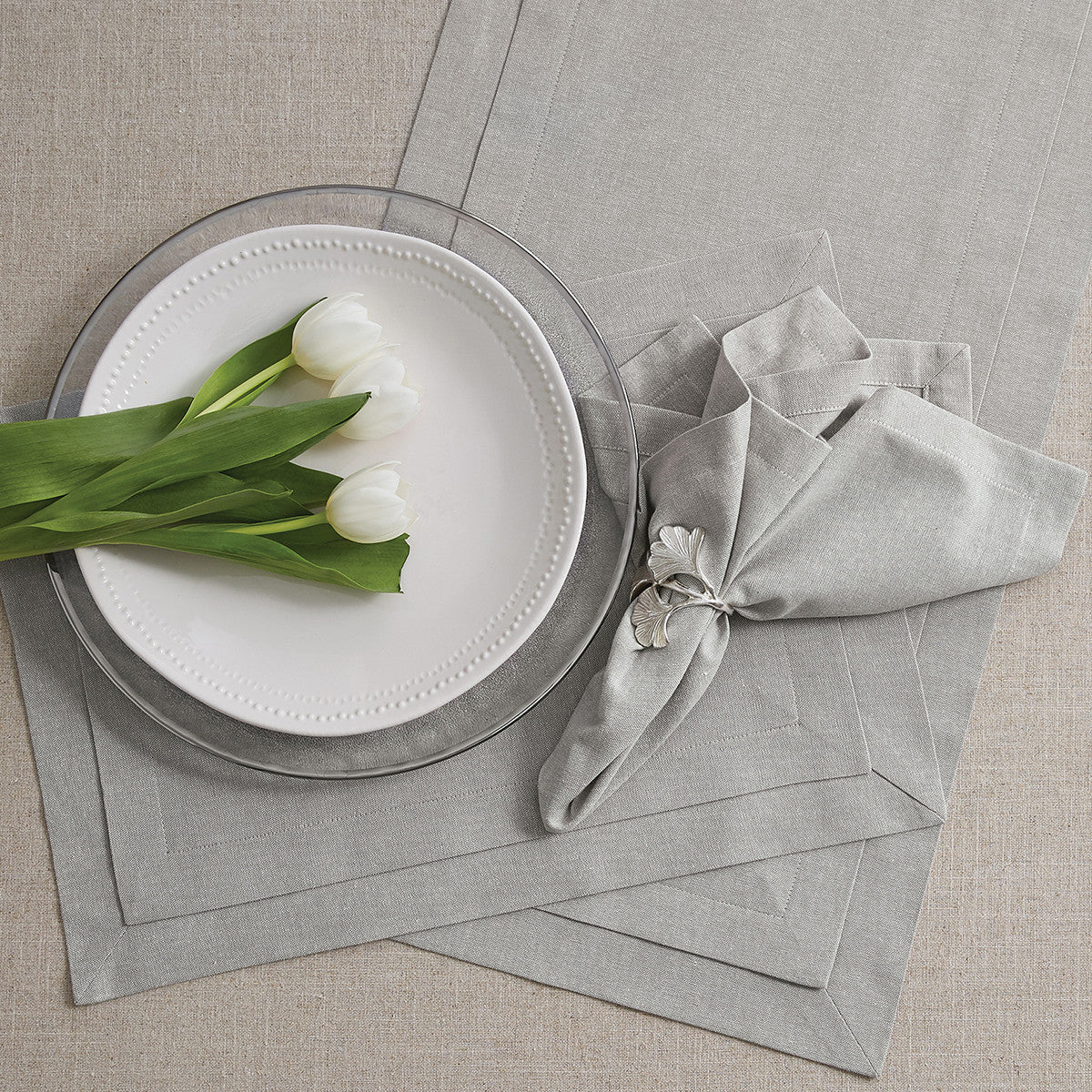 Tailored Table Runner - 72"L - Sterling Set of 2 Park Designs - The Fox Decor