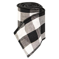 Wired Black & White Buffalo Check Ribbon 3 x 9 Ft - The Fox Decor