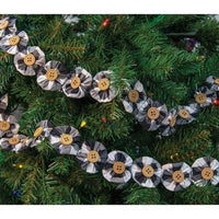 Black & White Buffalo Check Yo-Yo Garland - The Fox Decor
