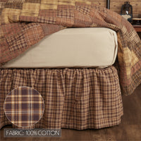 Prescott Bed Skirts Dark Brown, Light Tan, Creme VHC Brands