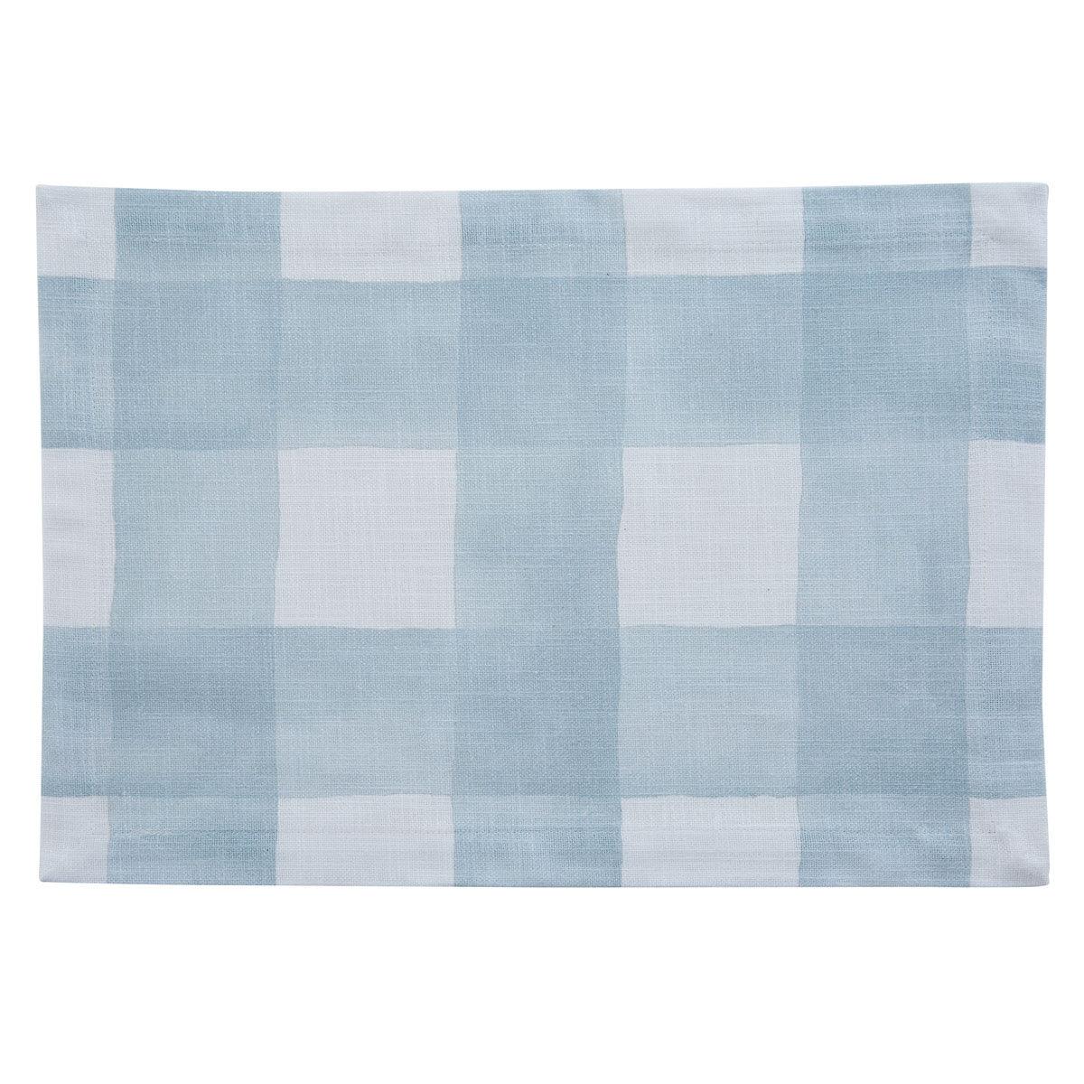 Buffalo Check Watercolor Placemat - Blue Mist Set of 4 Park Designs - The Fox Decor
