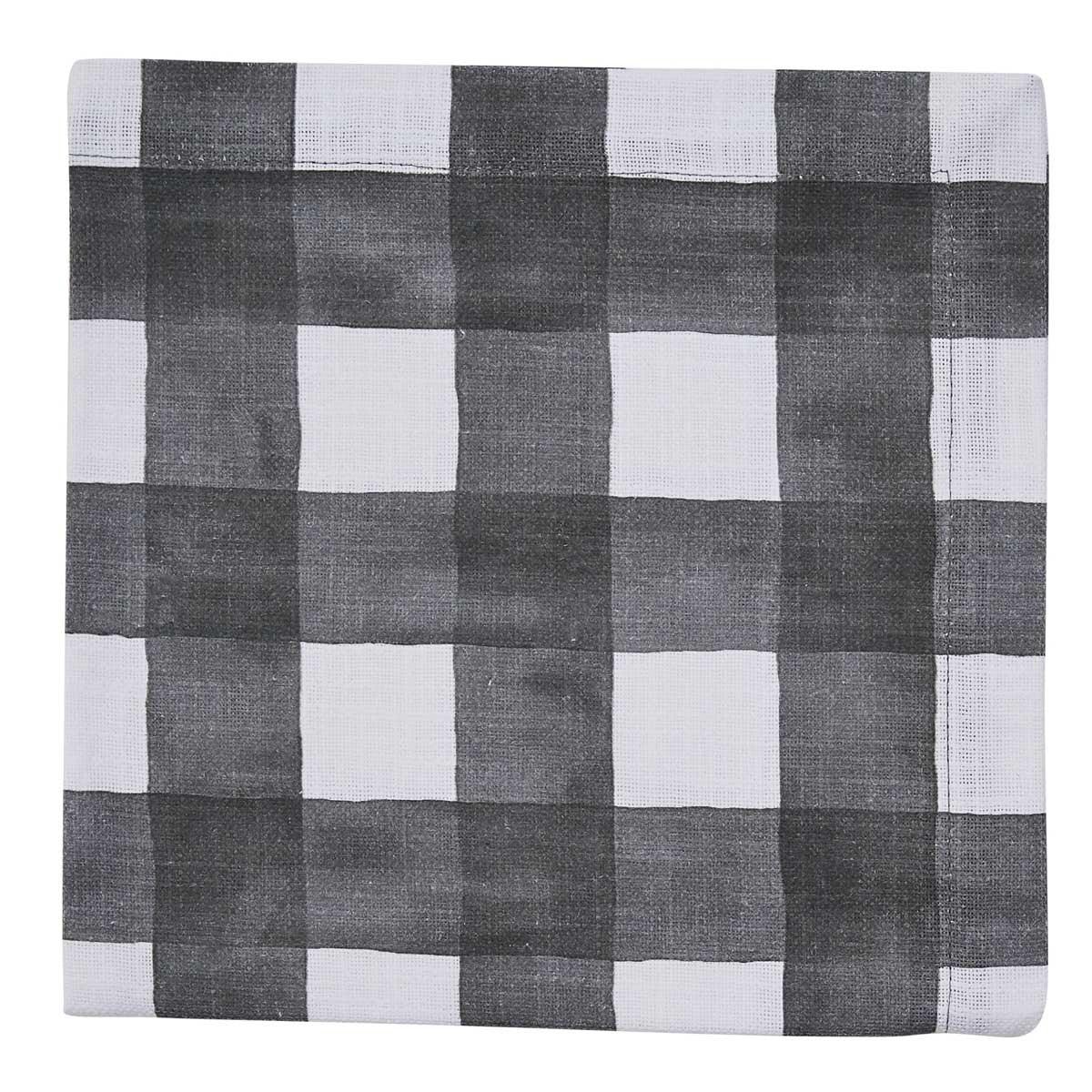 Buffalo Check Watercolor Napkin - Black Set of 4 Park Designs - The Fox Decor