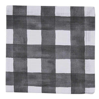 Buffalo Check Watercolor Napkin - Black Set of 4 Park Designs - The Fox Decor