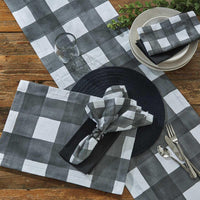 Buffalo Check Watercolor Napkin - Black Set of 4 Park Designs - The Fox Decor