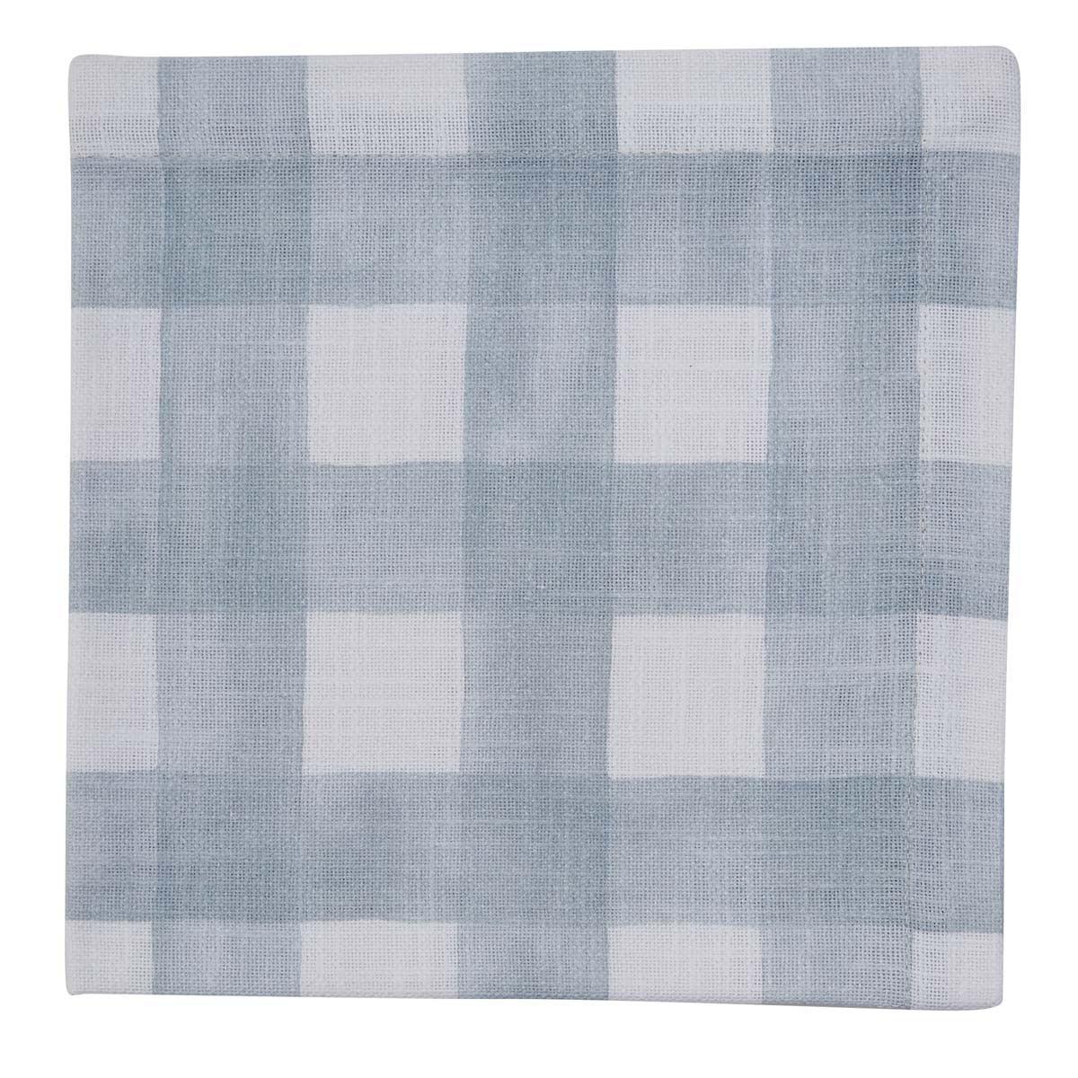 Buffalo Check Watercolor Napkin - Blue Mist Set of 4 Park Designs - The Fox Decor