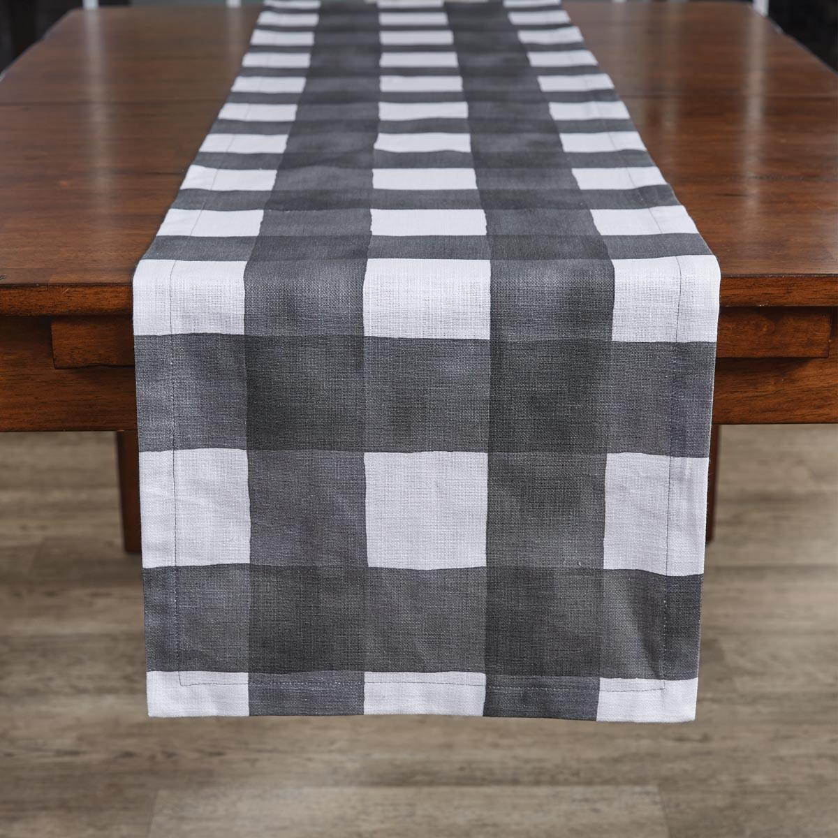 Buffalo Check Watercolor Table Runner 54"L - Black Park Designs - The Fox Decor