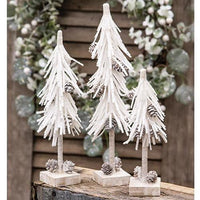 White Glittered Pinecone Tree 12 - The Fox Decor