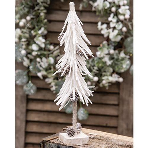 White Glittered Pinecone Tree 12 - The Fox Decor