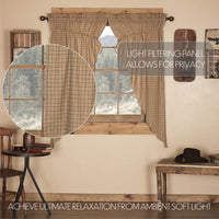 Millsboro Prairie Short Panel Curtain Curtain Scalloped Set of 2 63x36x18