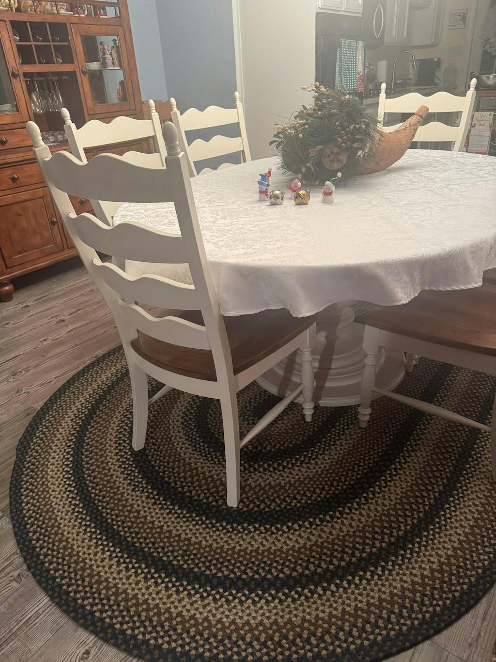 823 Midnight Blue Basket Weave Braided Rugs Oval/Round