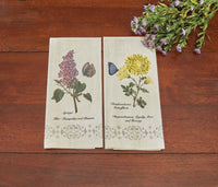 Chrysanthemum Printed Dishtowels - Set of 2 Park Designs - The Fox Decor