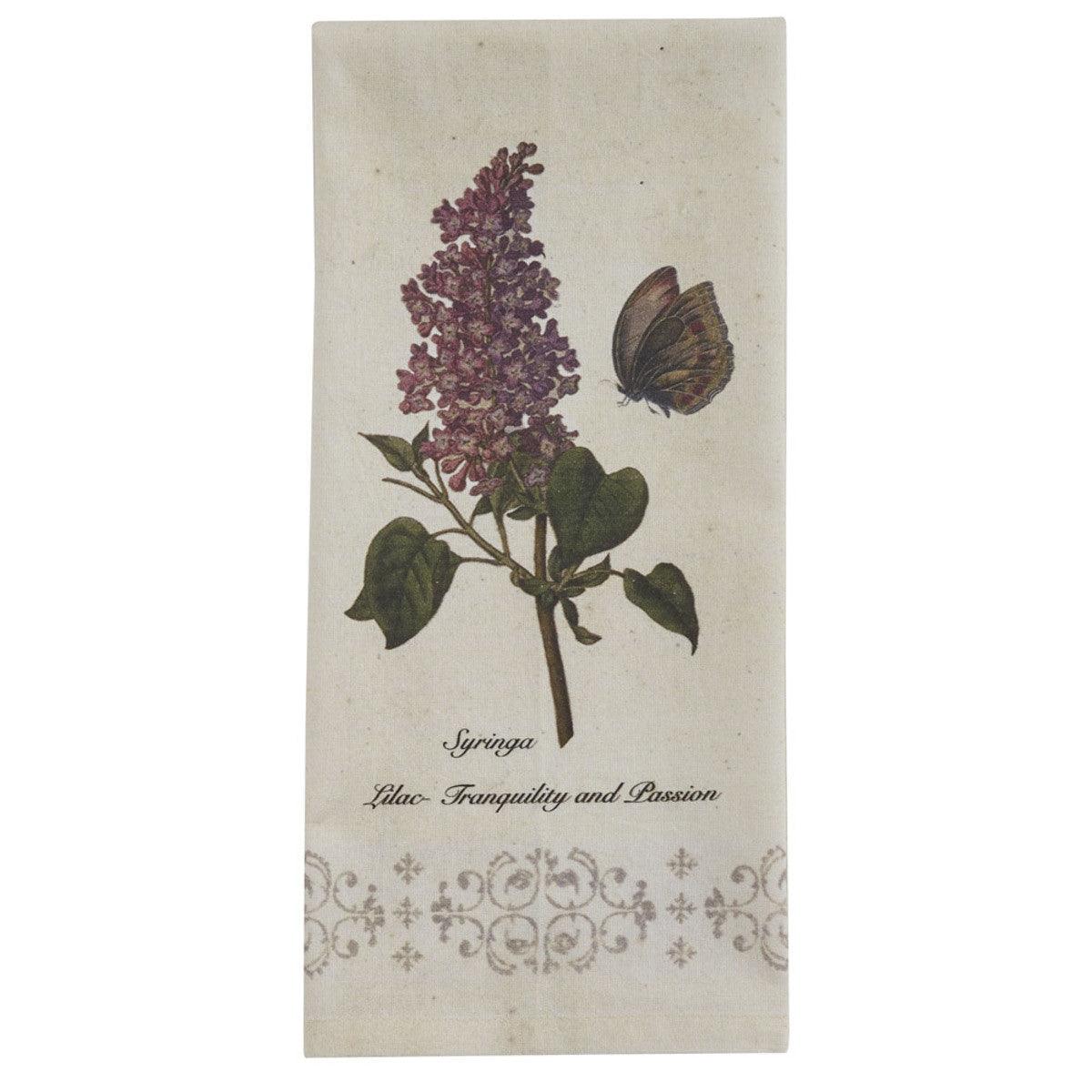 Lilac Printed Dishtowels - Set of 2 Park Designs - The Fox Decor