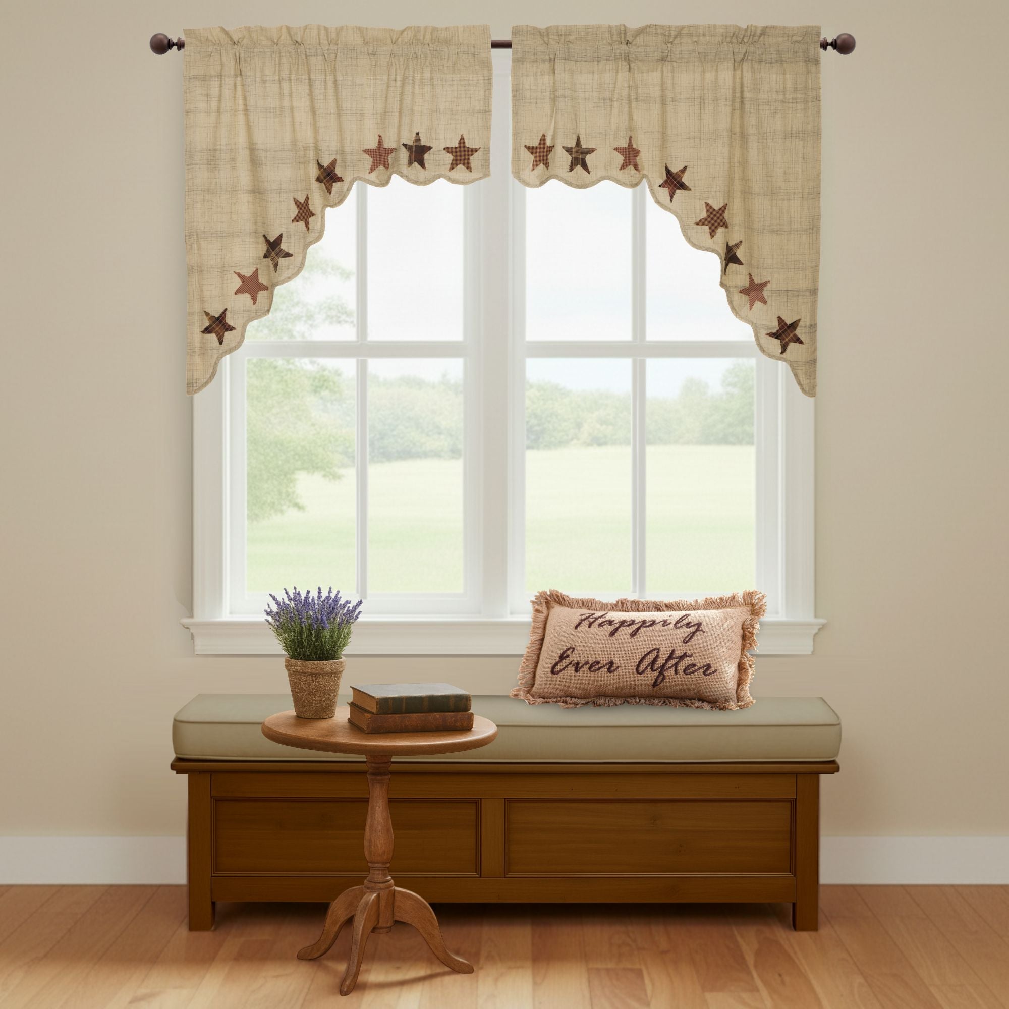 Abilene Star Swag Curtain Set of 2 36x36x16