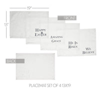 Risen Placemat Set of 4 13x19 - The Fox Decor