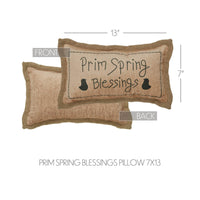 Spring In Bloom Prim Spring Blessings Pillow 7x13 - The Fox Decor