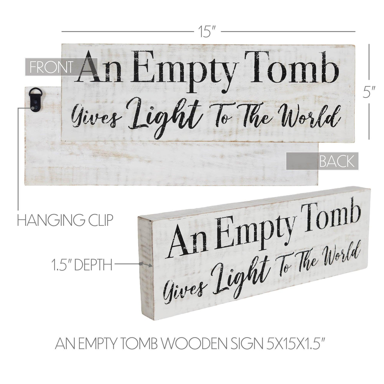 An Empty Tomb Wooden Sign 5x15 - The Fox Decor