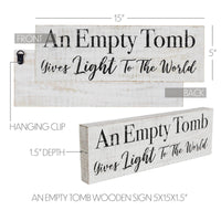 An Empty Tomb Wooden Sign 5x15 - The Fox Decor