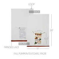 Fall Pumpkin Tea Towel 19x28 - The Fox Decor