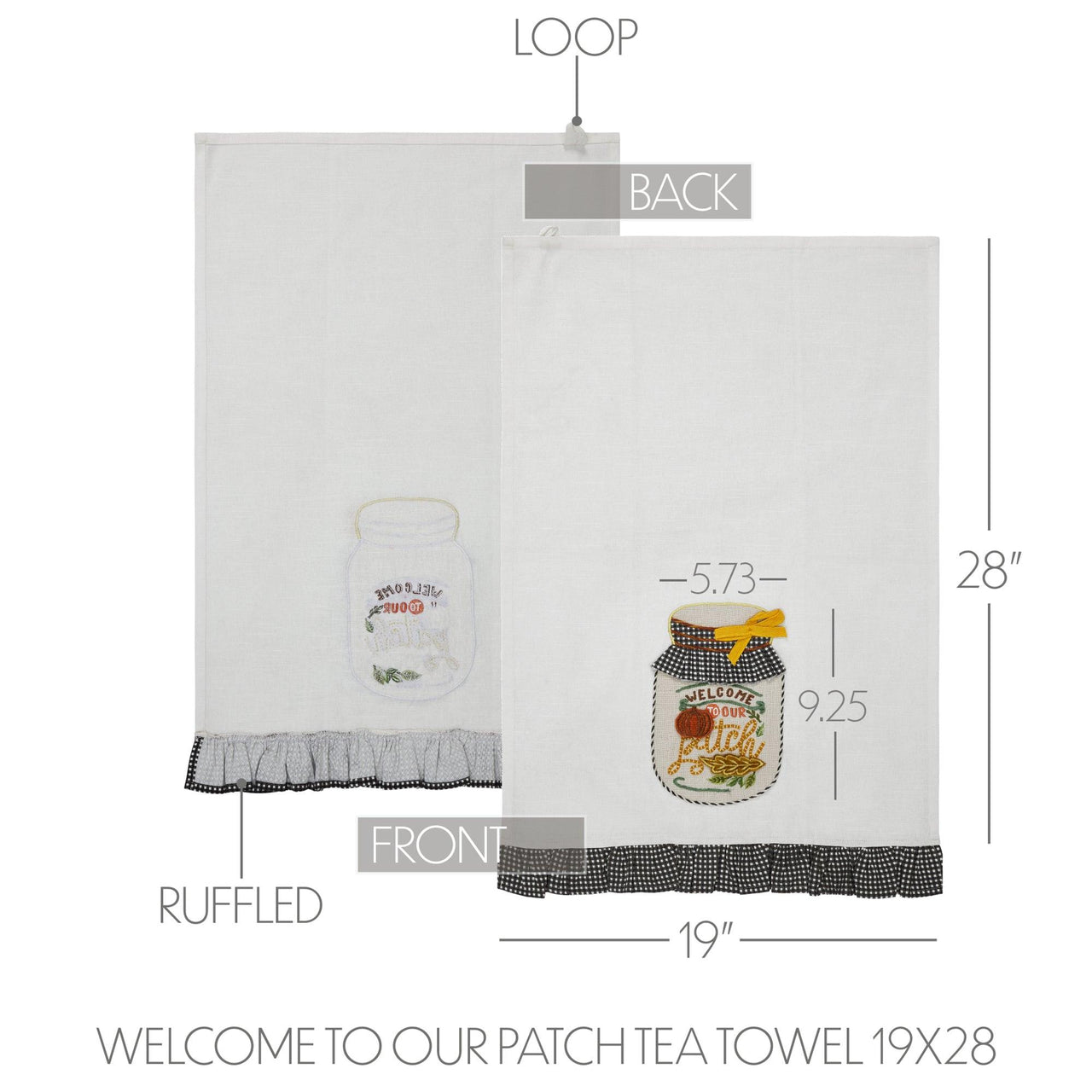 Welcome to our Patch Tea Towel 19x28 - The Fox Decor