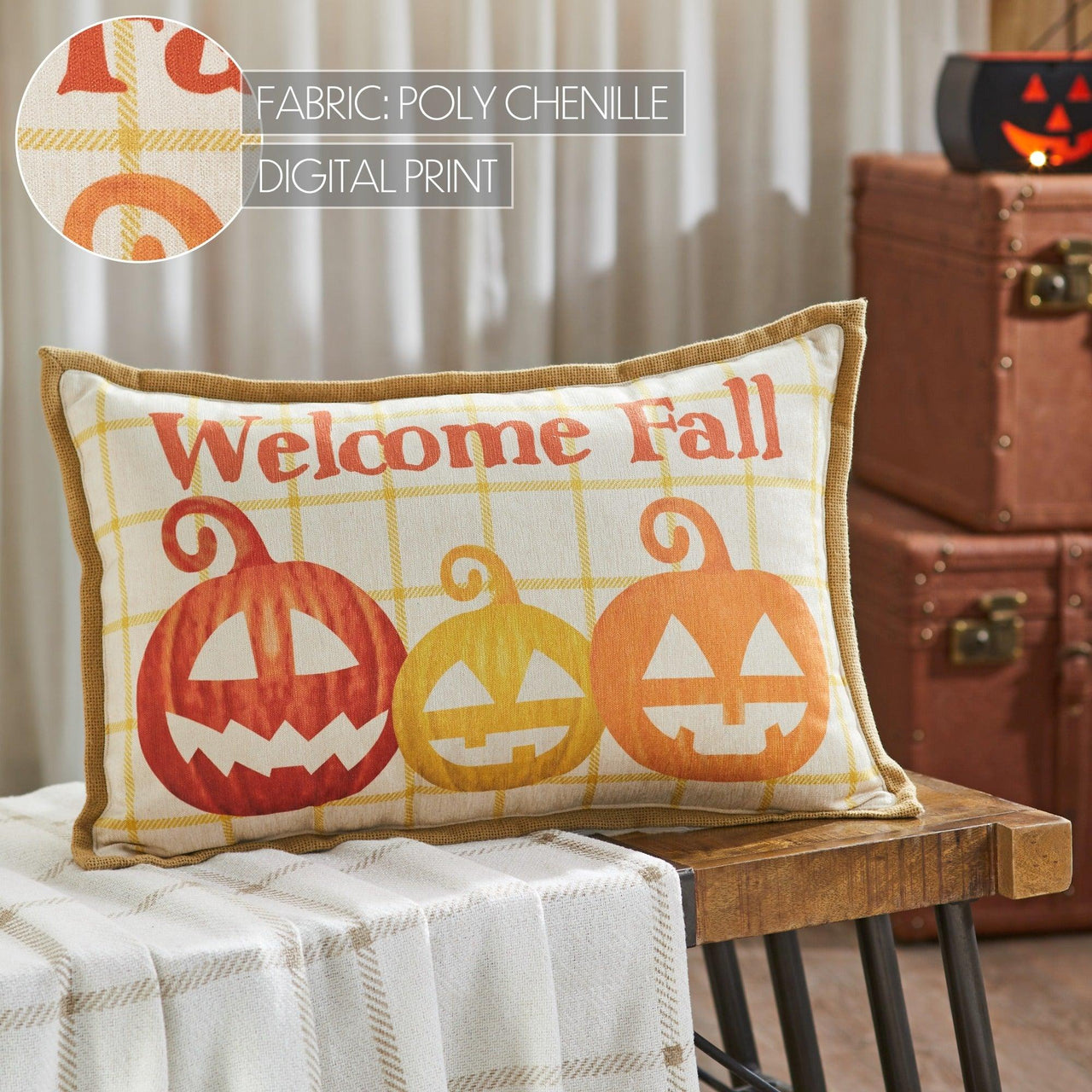 Country Halloween Welcome Fall Pillow 14x22 - The Fox Decor