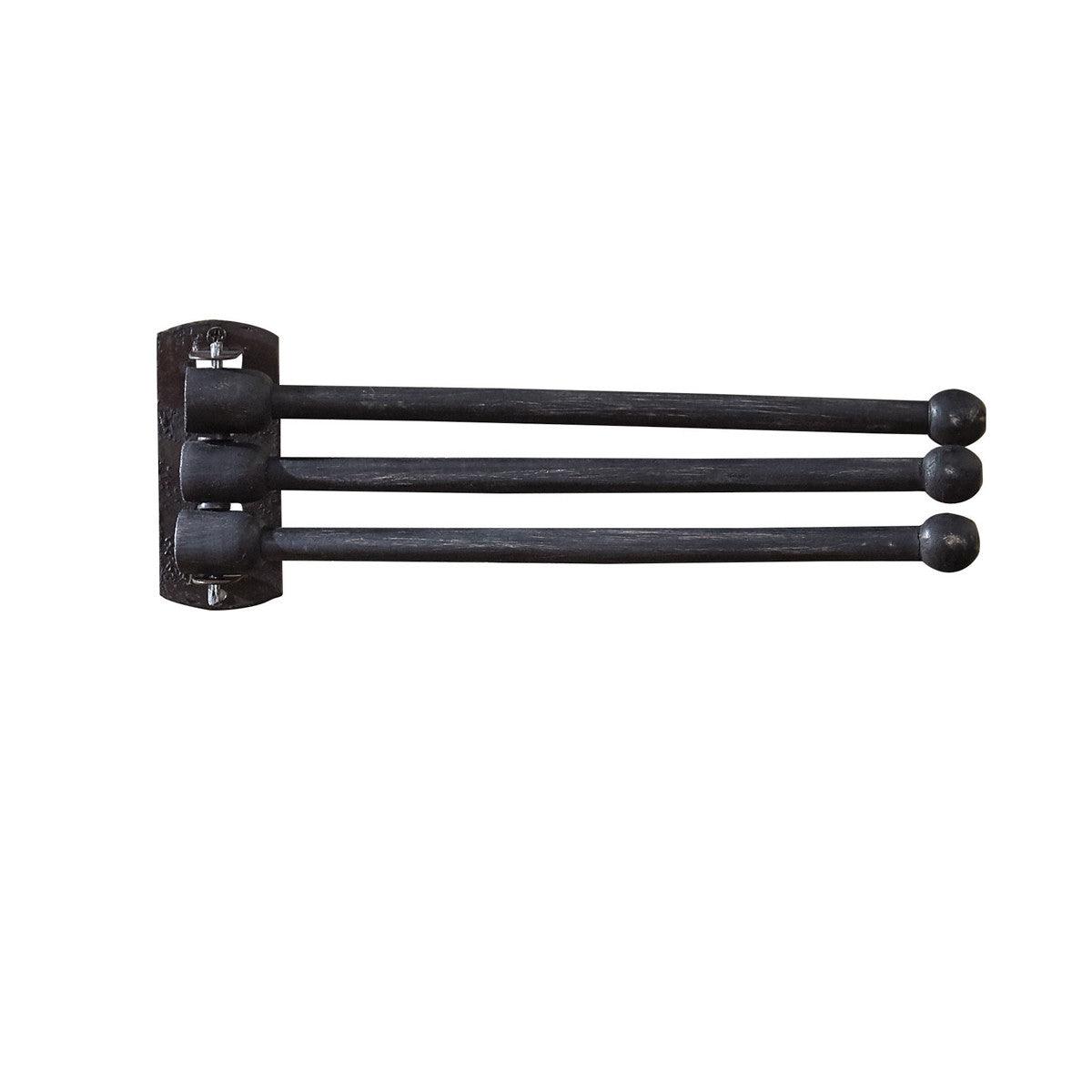 3 Prong Wood Towel Rack - Black Park Designs - The Fox Decor