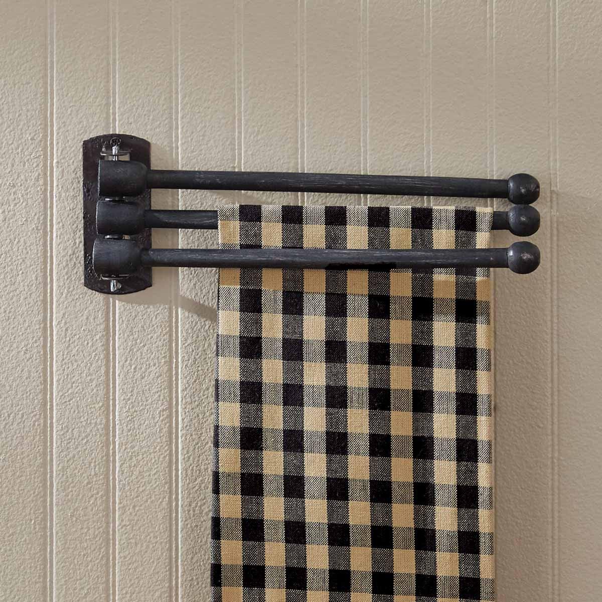 3 Prong Wood Towel Rack - Black Park Designs - The Fox Decor