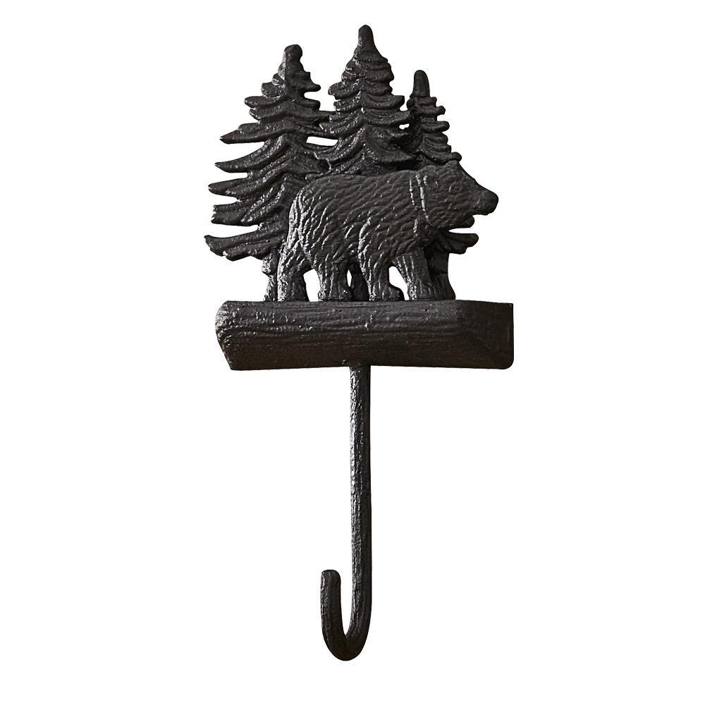 Cast Black Bear Single Hook - Set of 2 Park Designs - The Fox Decor