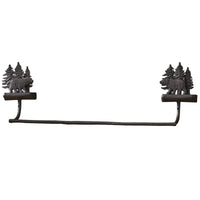 Cast Black Bear Towel Bar - 24