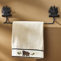 Cast Black Bear Towel Bar - 24
