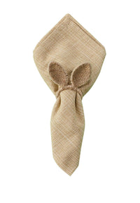 Burlap Bunny Ears Napkin Ring Set of 6 Park Designs - The Fox Decor