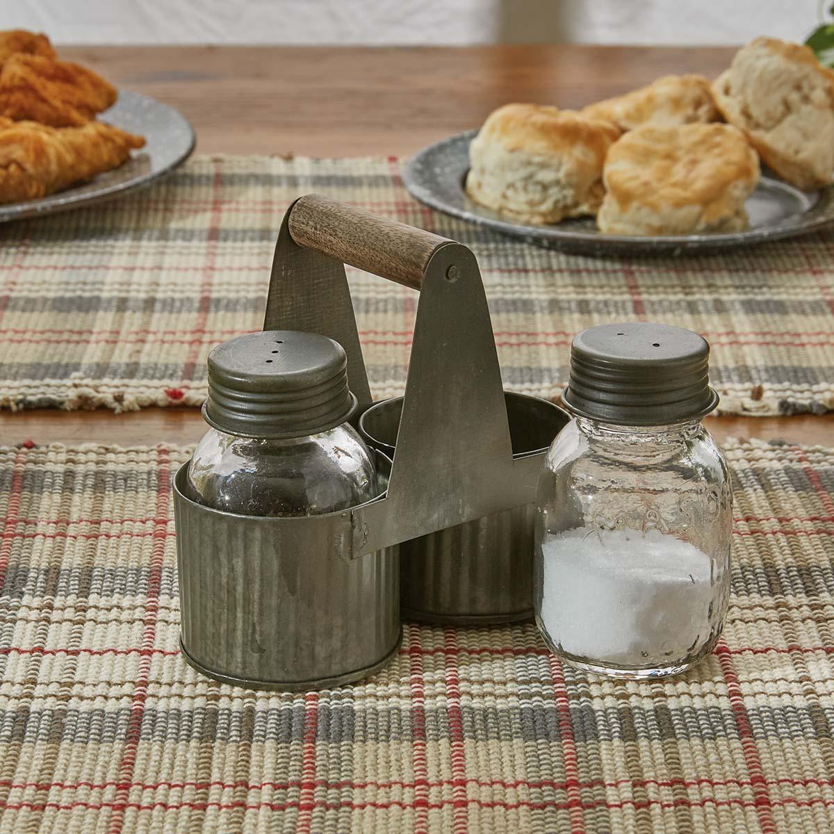 Norwood Caddy with Glass Salt & Pepper - The Fox Decor