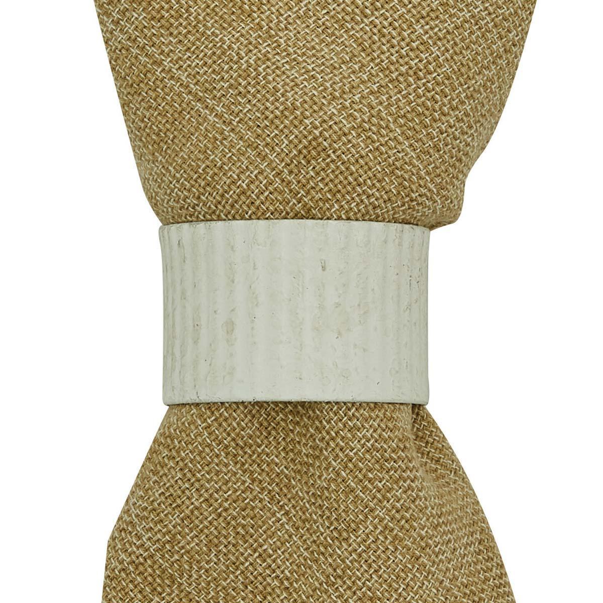 Crimped Napkin Ring - Cream Set of 6 Park Designs - The Fox Decor