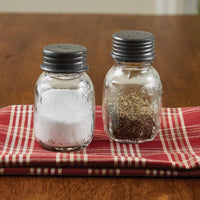 Mason Glass Jar Salt and Pepper Set Park Designs - The Fox Decor