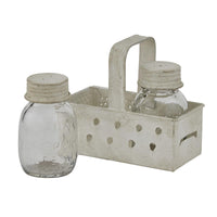 Grater Caddy with Mason Jar Salt & Pepper Set Park Designs - The Fox Decor