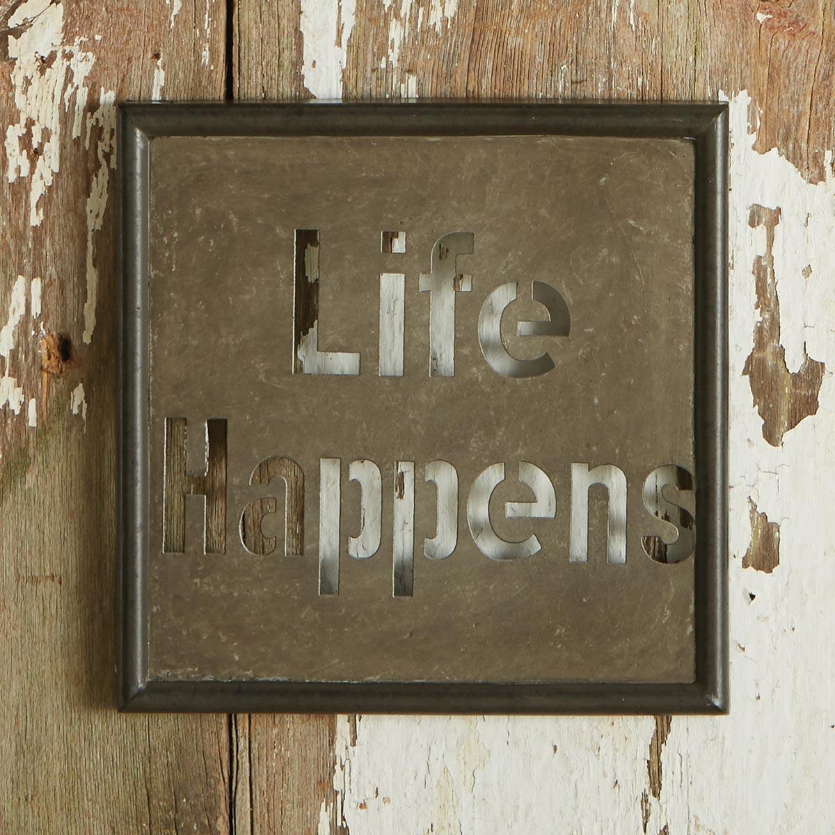 Life Happens Galvanized Sign - Set of 2 Park Designs - The Fox Decor