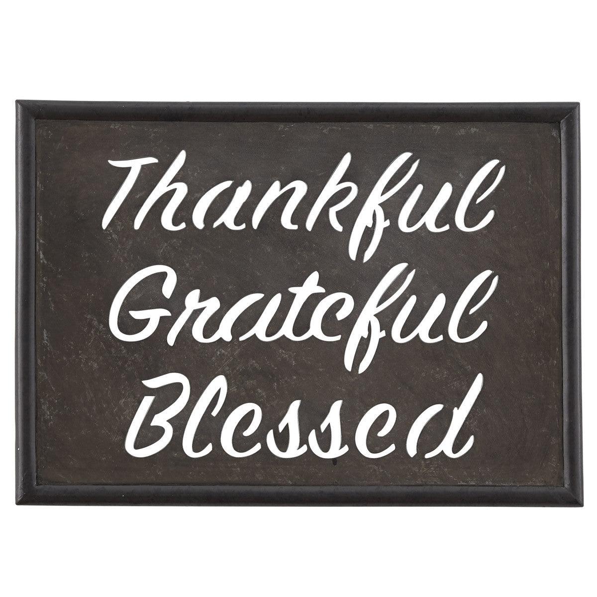 Thankful Grateful Galvanized Sign Park Designs - The Fox Decor