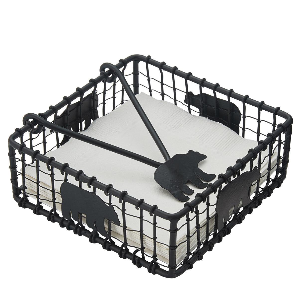 Black Bear Wire Beverage Napkin Holder - Park Designs - The Fox Decor