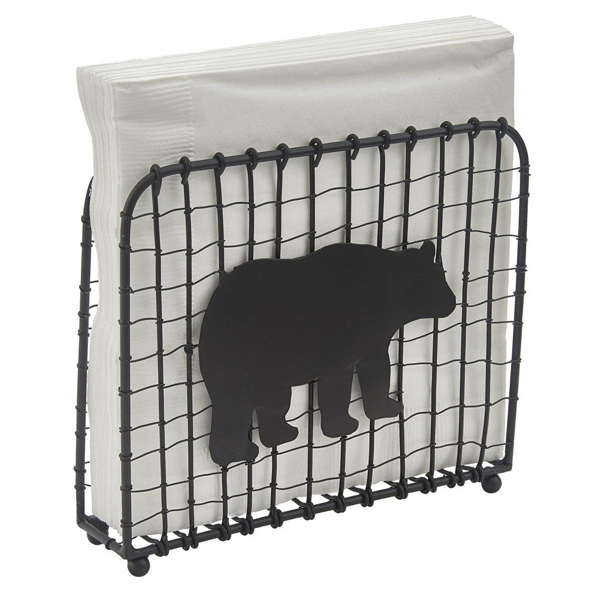Black Bear Wire Luncheon Napkin Holder - Park Designs - The Fox Decor
