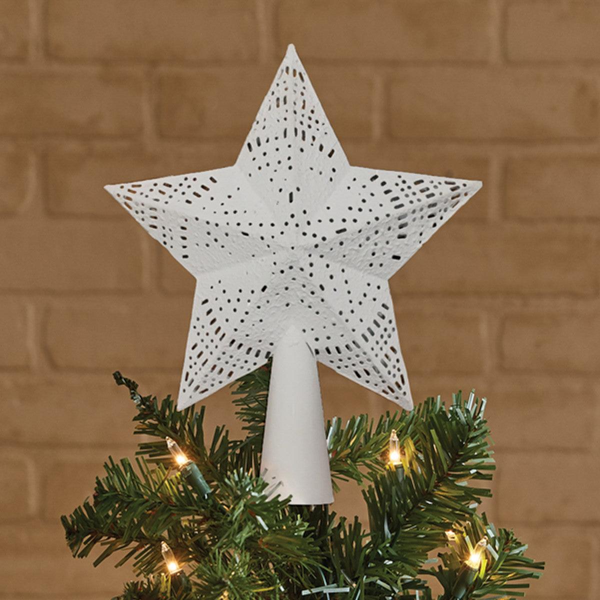 Star Tree Topper - White Set of 2 Park Designs - The Fox Decor