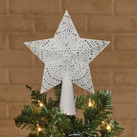 Star Tree Topper - White Set of 2 Park Designs - The Fox Decor