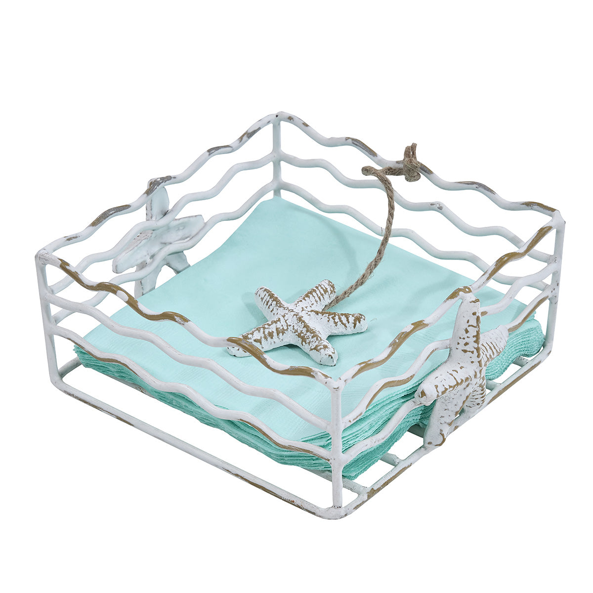 Starfish Beverage Napkin Holder 6" Park Designs